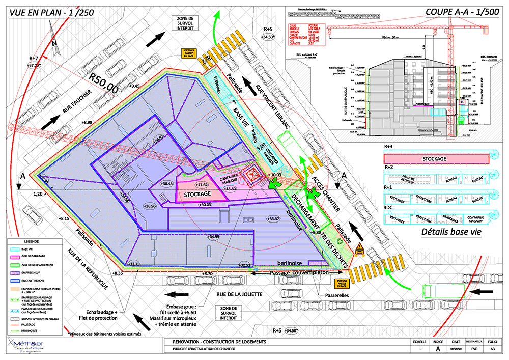plan d'installation de chantier